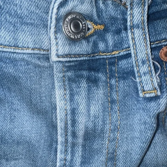 Zara Women's Size 4 Blue Skinny Leg Distressed Medium Wash Cotton Blend Jeans - Picture 6 of 15